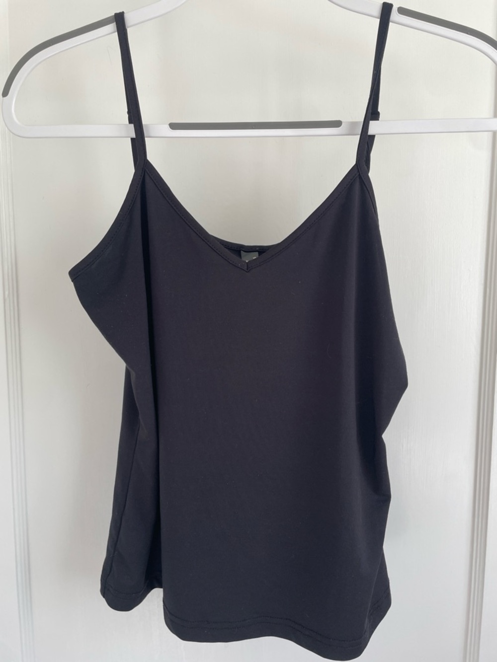 Allegra K Black V-Neck Spaghetti Strap Camisole